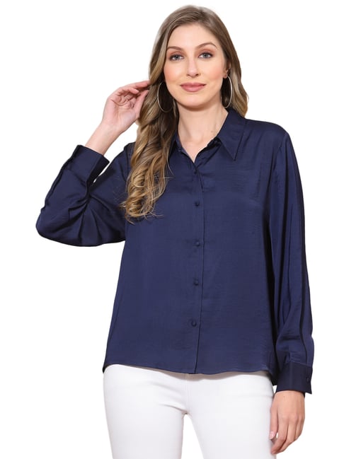 Strong & Brave Navy Regular Fit Shirt-picture-31