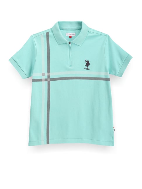 Polo Kids Blue Striped Polo T-Shirt