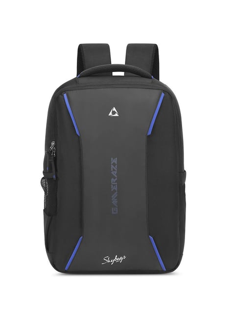 Skybags Gameraze 03 Gaming Black & Blue Polyester Printed Laptop Backpack - 25 Ltrs