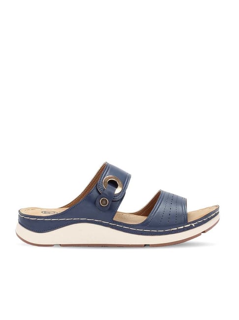 Buy Pavers England Women's Navy Casual Wedges for Women at Best
