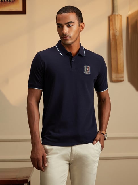 Buy Men Navy Regular Fit Formal Full Sleeves Formal Shirt Online - 257118 | Peter  England