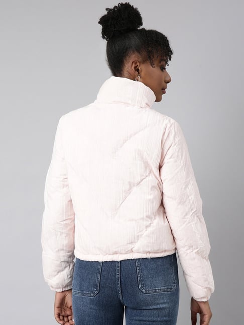 SHOWOFF Light Pink Regular Fit Puffer Jacket