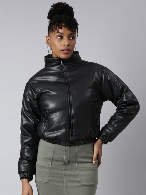 showoffff SHOWOFF Black Regular Fit Puffer Jacket-picture-17