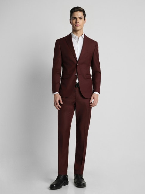 Milroy's Tuxedos - Burgundy Wedding Suit by Ike Behar