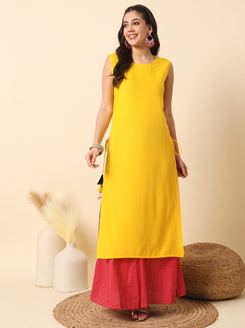 Meeranshi Yellow Straight Kurta-picture-42