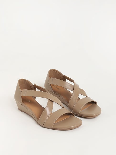 Taupe discount strappy heels