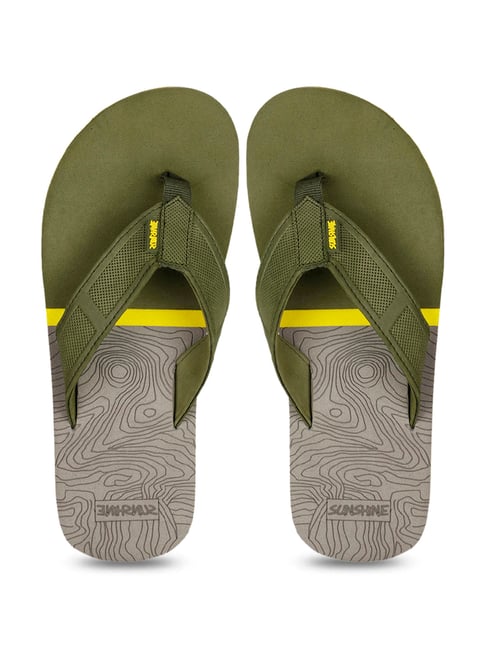 Sunshine by Bata Men's OASIS Green Flip Flops-picture-39