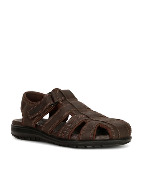 Buy Men Brown Casual Sandals Online | SKU: 60-1414-12-40-Metro Shoes