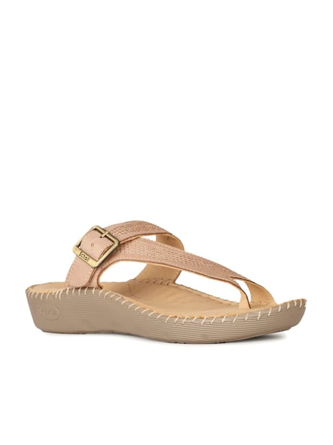 Scholl by Bata Women's LILY TR Pink Toe Ring Wedges-picture-12