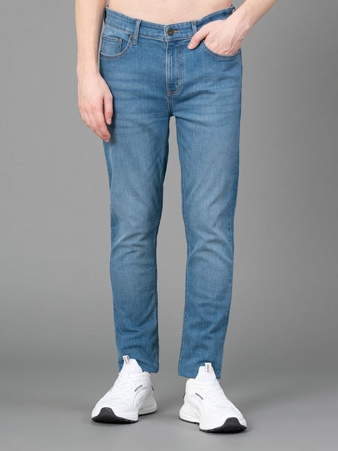 Red Tape Blue Regular Fit Lightly Washed Jeans-picture-11