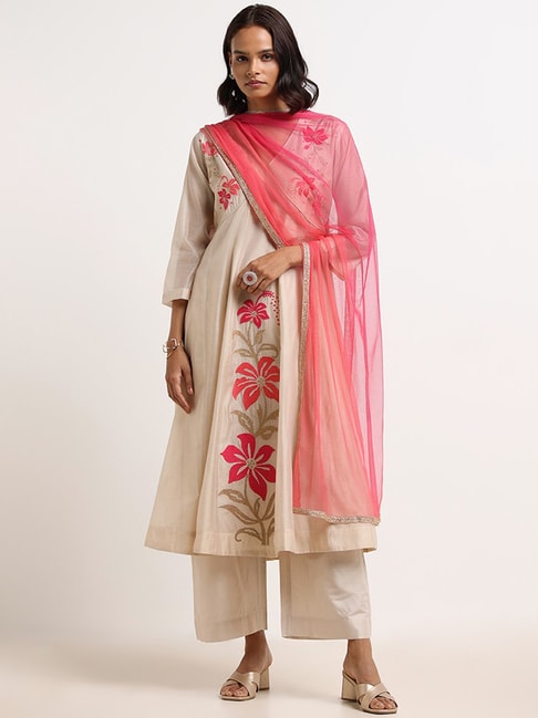Vark by Westside Pink Embroidered Suit Set | Fashion online, Fashion,  Indian attire
