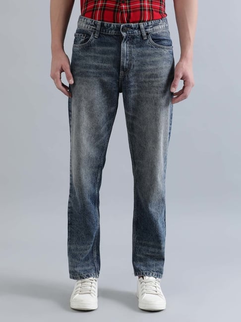 Bene Kleed Blue Relaxed Fit Lightly Washed Jeans-picture-38