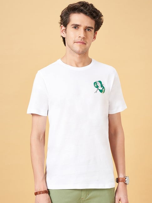 Urban Ranger by Pantaloons Gardenia Cotton Slim Fit Printed T-Shirt-picture-32