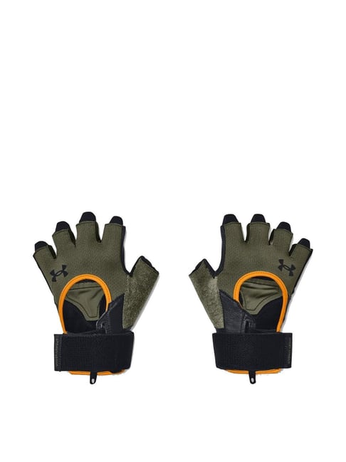 UNDER ARMOUR Weightlifting Green Leather Gloves Extra Large