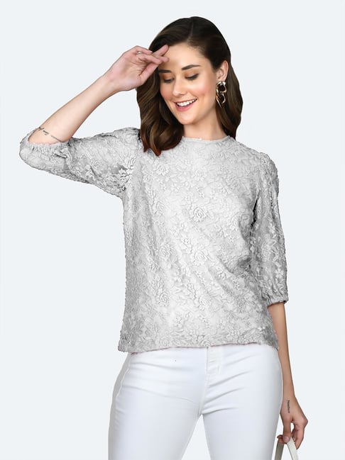 Zink London White Lace Top