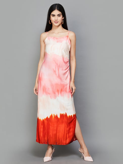 Buy Code by Lifestyle Orange Printed Maxi Dress for Women Online @ Tata CLiQ