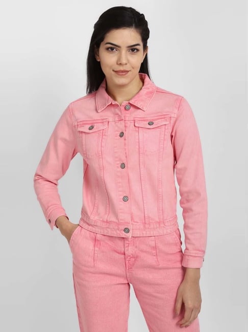 Allen Solly Pink Cotton Jacket-picture-46