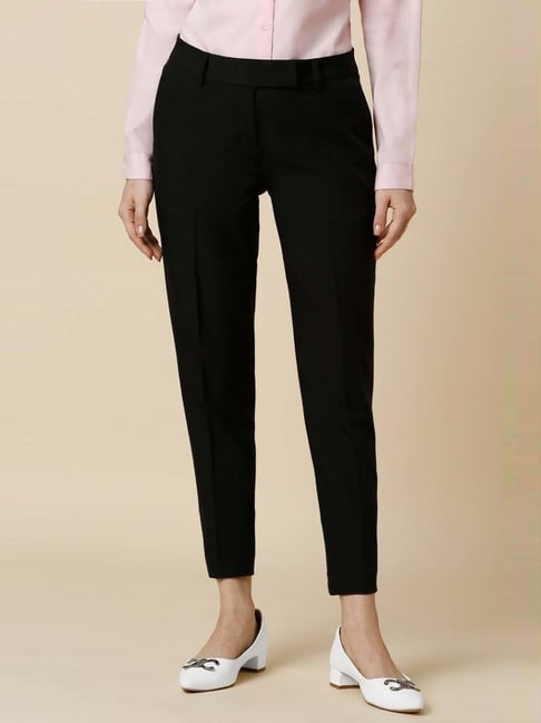 Allen Solly Black Mid Rise Formal Trouser-picture-26