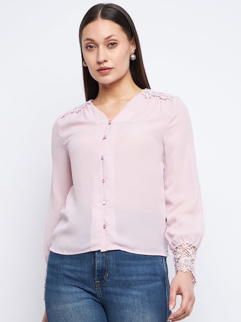 MADAME Pink Regular Fit Shirt-picture-28