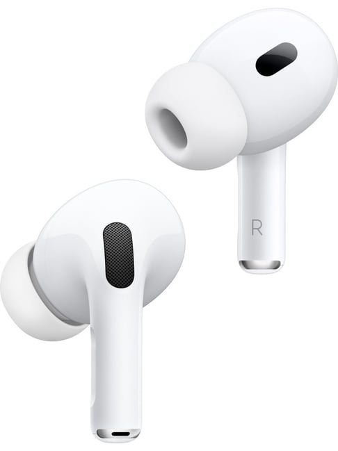 Apple AirPods Pro 2nd generation with MagSafe Case Bluetooth Earbuds  (White, True Wireless)