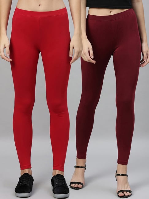 Buy Kryptic Red Leggings for Women's Online @ Tata CLiQ