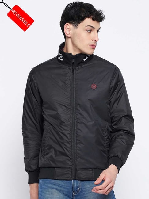 Okane Black Regular Fit Reversible Jacket