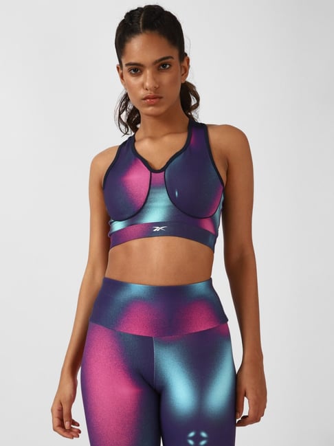 Reebok Blue Printed Sports Bra-picture-46