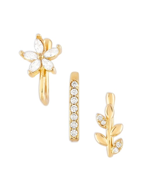 Buy Zaveri Pearls Set of 3 Clip On Nose Pins-ZPFK17365 Online At
