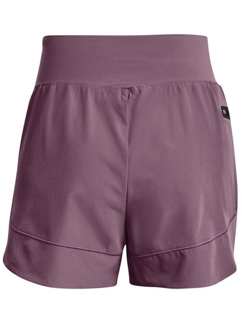 UNDER ARMOUR Purple Mid Rise Sports Shorts