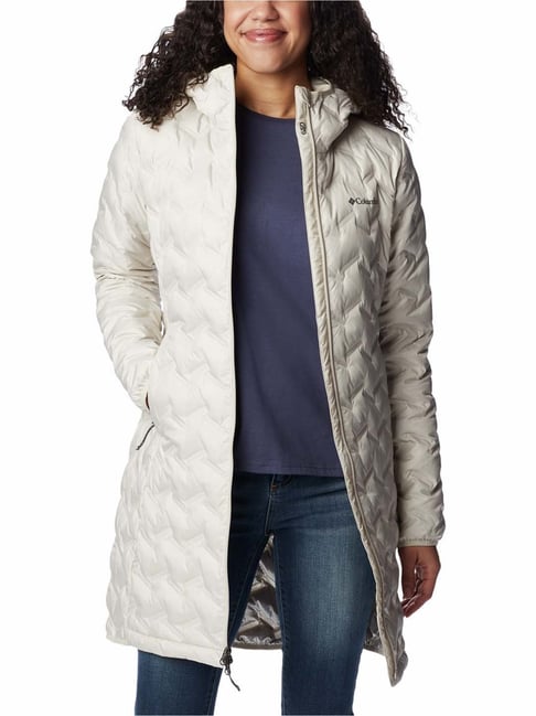 Buy Columbia Cream Hooded Long Down Jacket for Women Online Tata