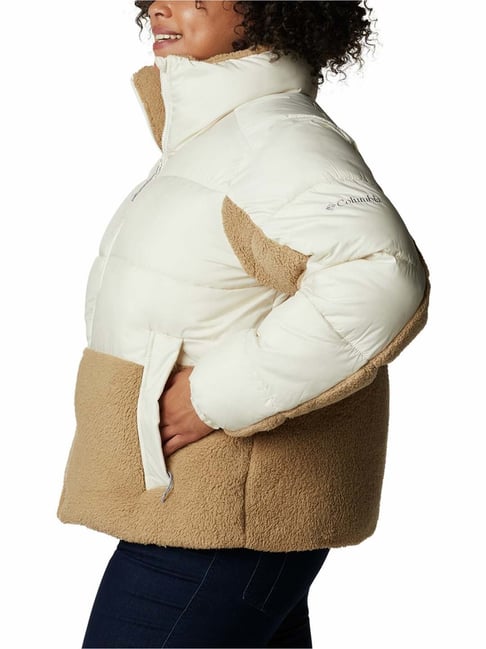 The North Face Beige Down Eco Nuptse Jacket Buy Columbia White