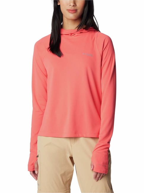 Columbia Peach Regular Fit Sports Hoodie-picture-19