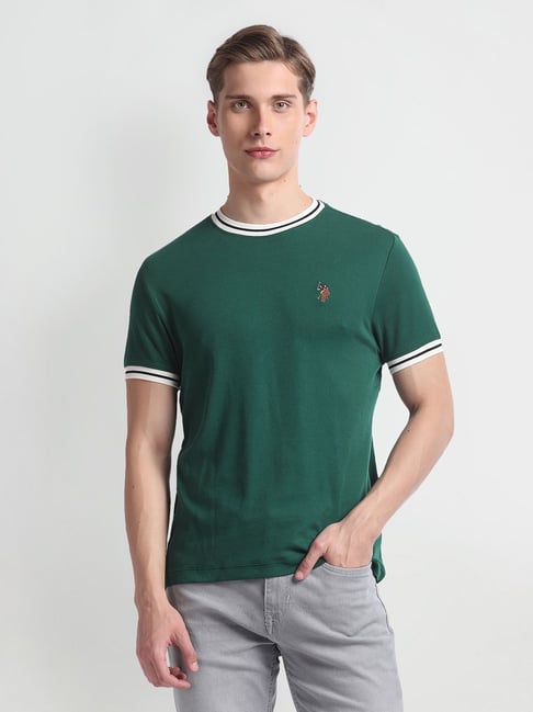 Polo Green Muscle Fit Crew T-Shirt