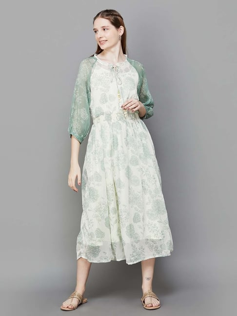 Off White Ankle Length Dress (3 Colours) – Label Anushree