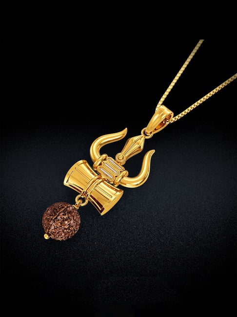 Joyalukkas 22k Trishula Gold Pendant for Unisex