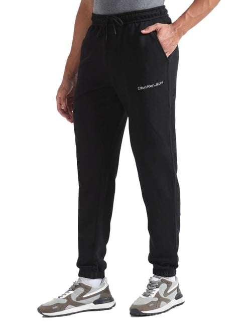 Buy Calvin Klein Black Regular Fit Joggers Online Tata CLiQ Luxury