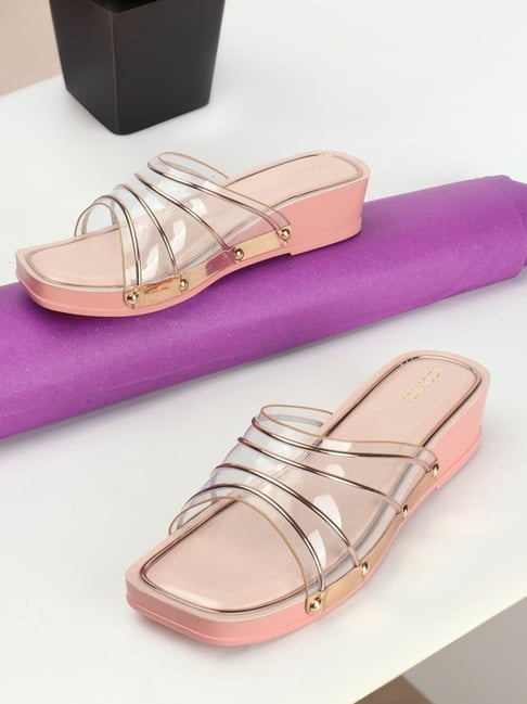 Iconics Women's Pink Casual Wedges-picture-24