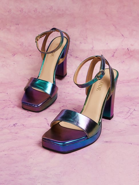 Buy Elle Women's Purple Block Heels Online at Best Prices in India -  JioMart.