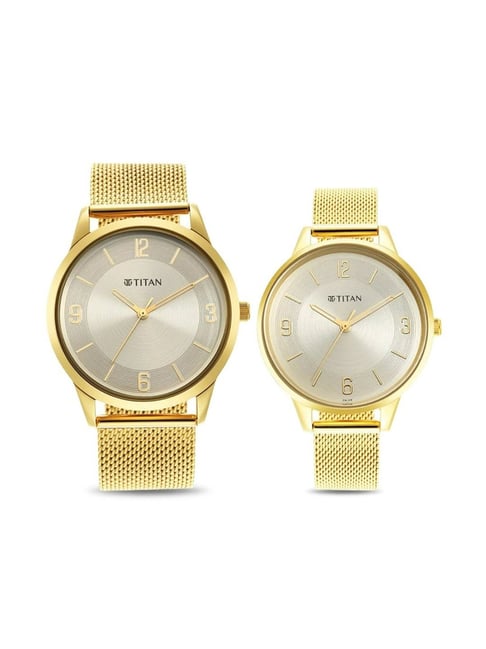 Couple watch clearance gift set titan