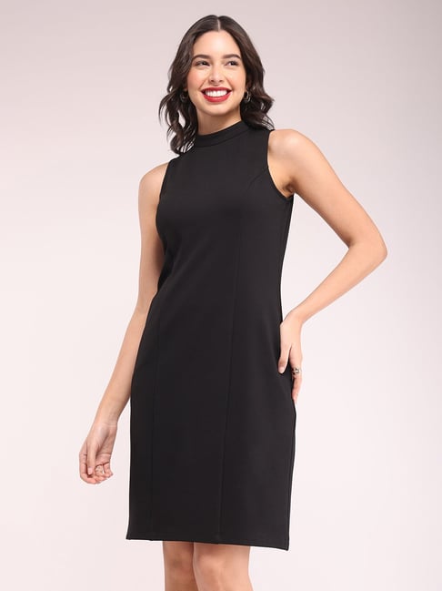 Fablestreet Black Relaxed Fit Shift Dress-picture-18