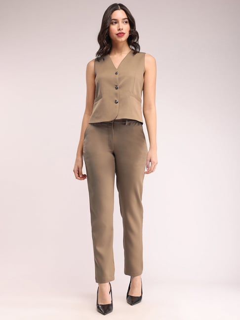 Fablestreet Brown Maxi Co-Ord Set