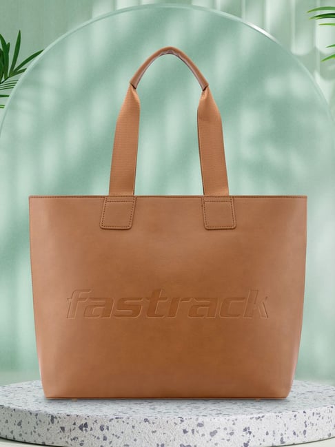 Buy Fastrack Tan Faux Leather Solid Tote Handbag Online At Best Price Tata CLiQ