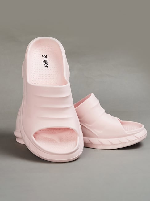 Buy Ginger by Lifestyle Women's Pink Slides for Women at Best Price @ Tata  CLiQ