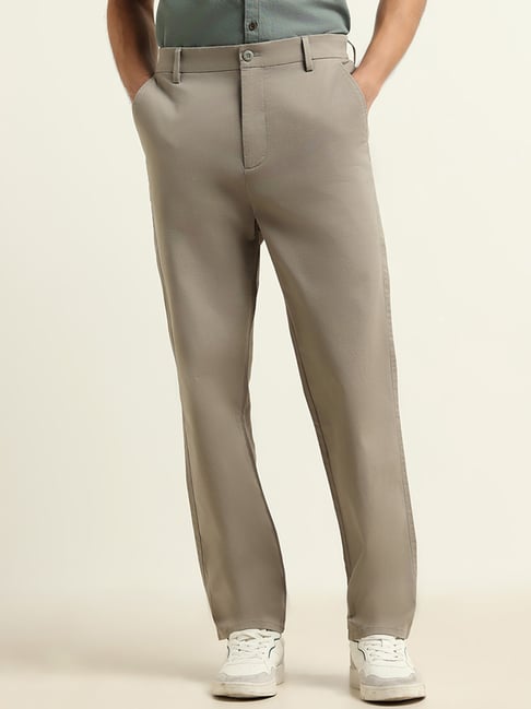 Burberry Men's Strap Detail Cotton Trousers, Brand Size 48 (Waist Size  32.7