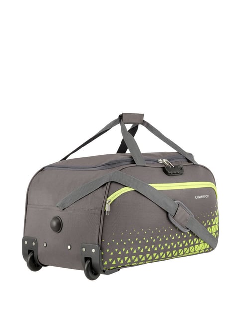 LAVIE SPORT Arrow Dark Grey Polyester Printed Duffle Trolley Bag - 62 Ltrs-picture-38