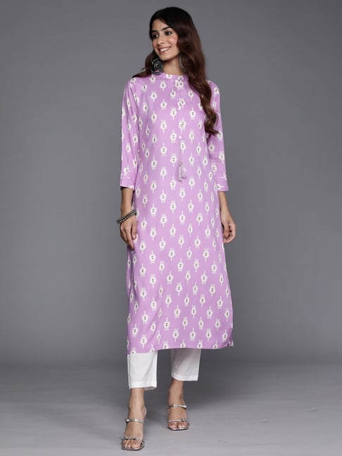 Indo Era Purple Printed A Line Kurta-picture-27