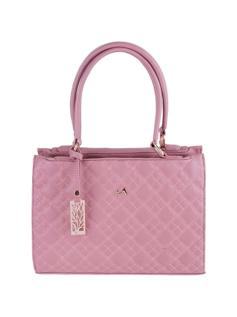 Metro Pink Synthetic Textured Handbag-picture-20