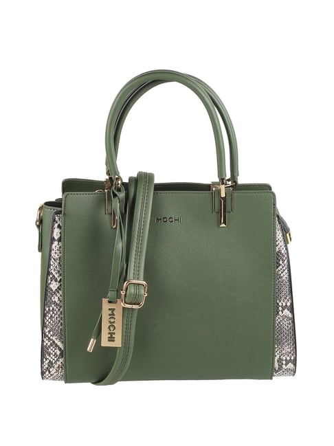 Buy Mochi Green Synthetic Textured Handbag Online At Best Price