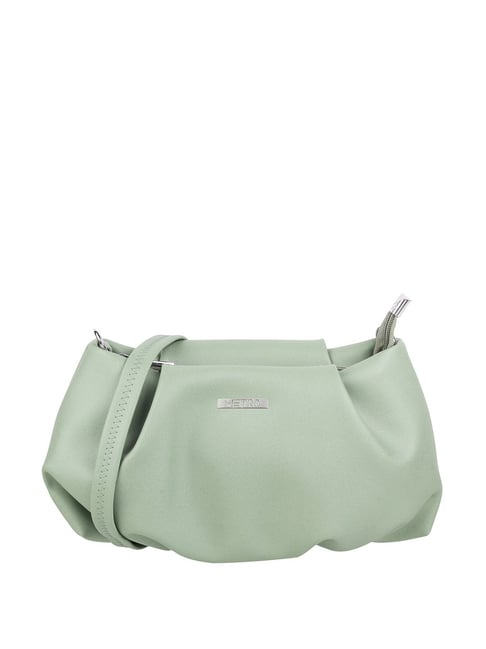 Metro Green Synthetic Solid Sling Handbag-picture-22