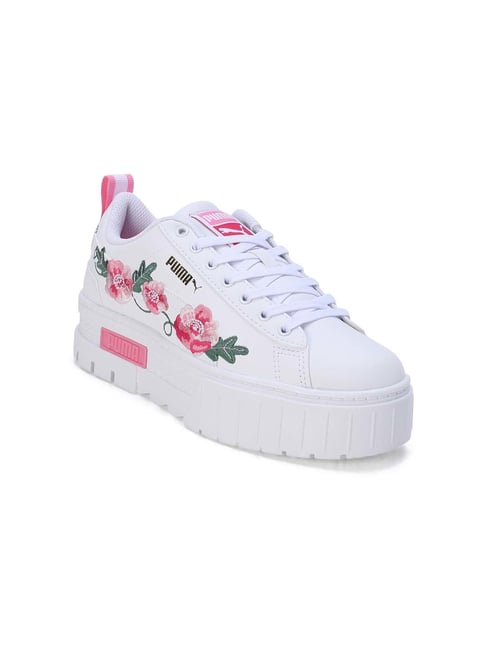 Puma Kids Rose Dust Pink & White Running Shoes